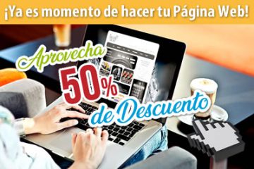 50% de descuento en tu segundo paquete de hosting promocion especialistas web julio 2020