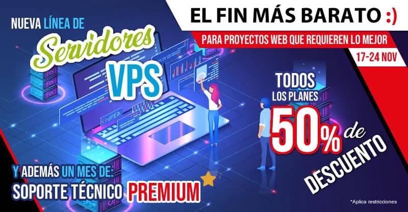 descuento en servidores VPS el buen fin 2022 especialistas hosting