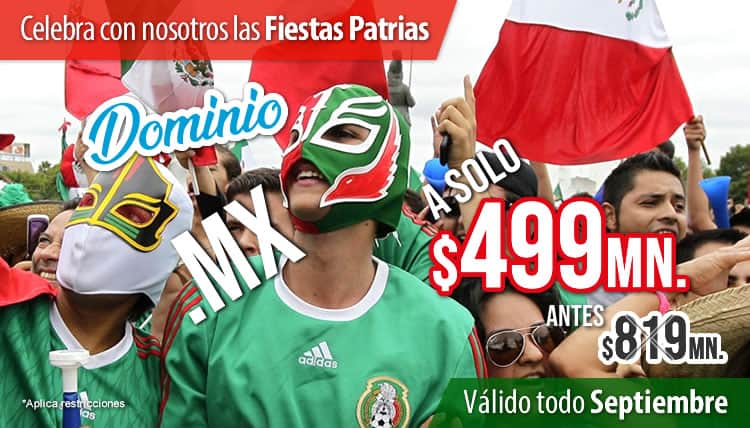 promocion dominio .mx a solo $499 especialistas hosting