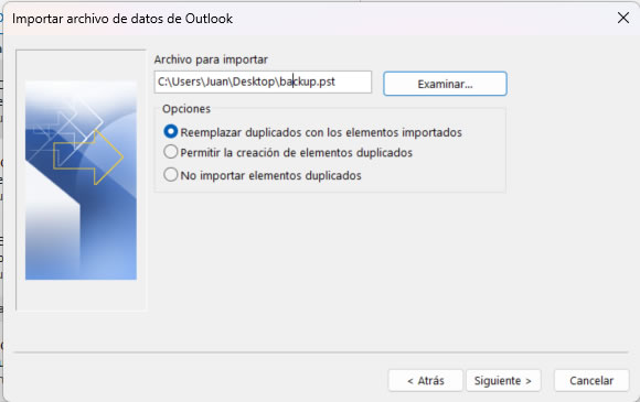 Cómo abrir un respaldo pst de mis emails en microsoft outlook